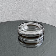 Timeless valet de chambre en verre de Murano clair et Brown 1970