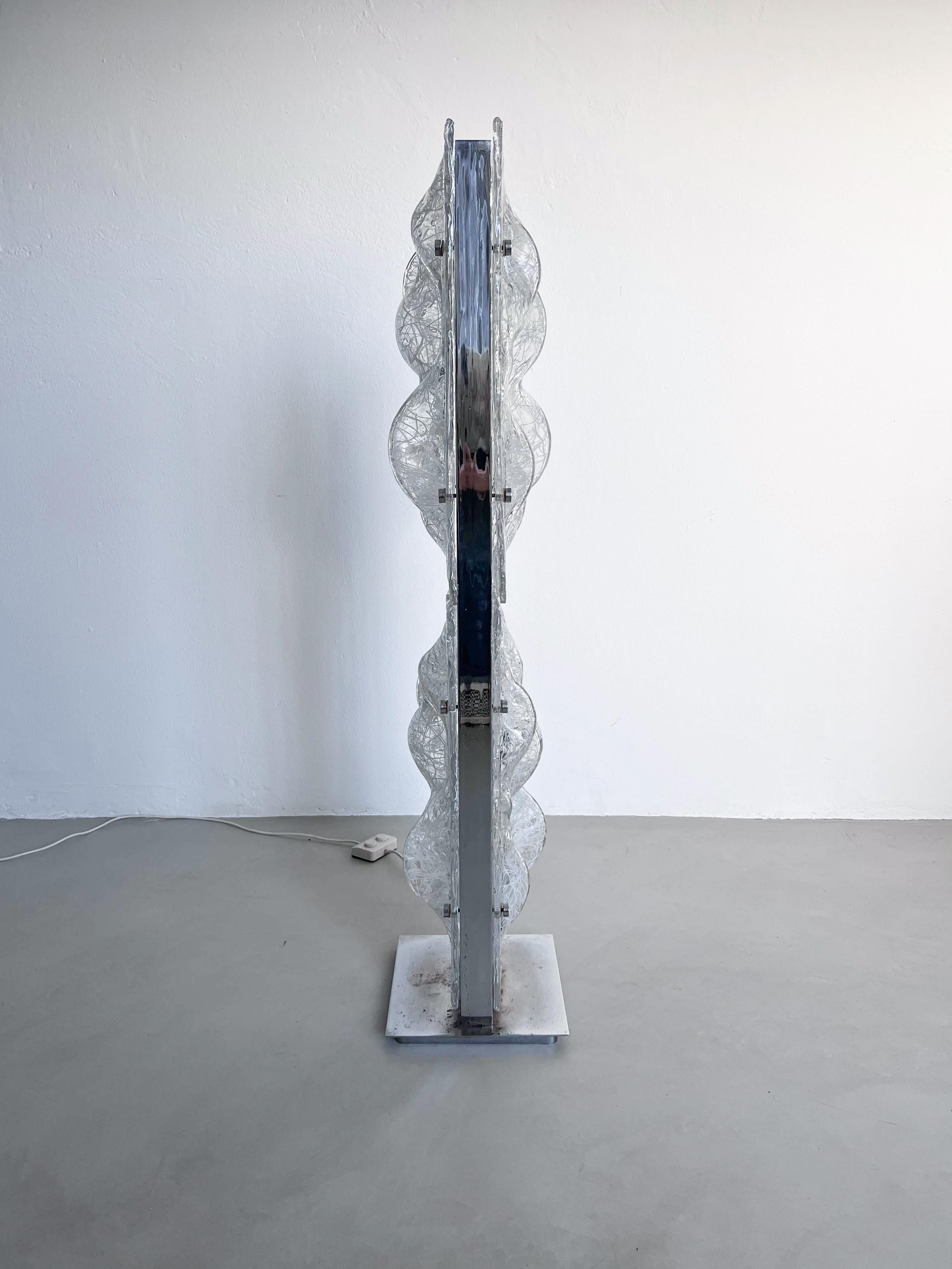Timeless Murano Sculptural Floor Lamp von Toni Zuccheri, Space Age Collectible im Zustand „Gut“ im Angebot in Milano, IT