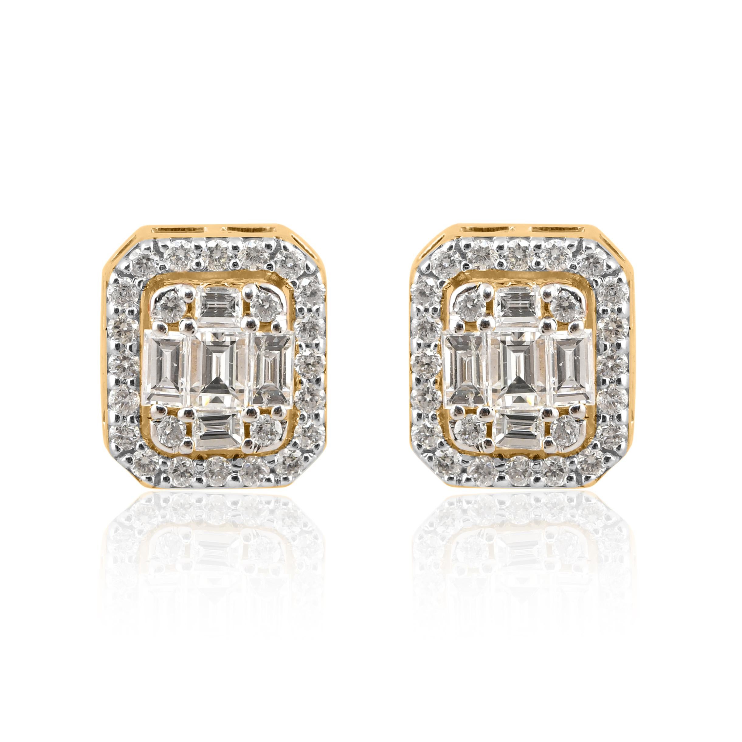 Coulées dans de l'or 10 carats, ces boucles d'oreilles exquises sont serties de 0,74 carats de diamants étincelants. Le diamant, pierre de naissance du mois d'avril, est censé renforcer la confiance en soi et la créativité. Un merveilleux cadeau