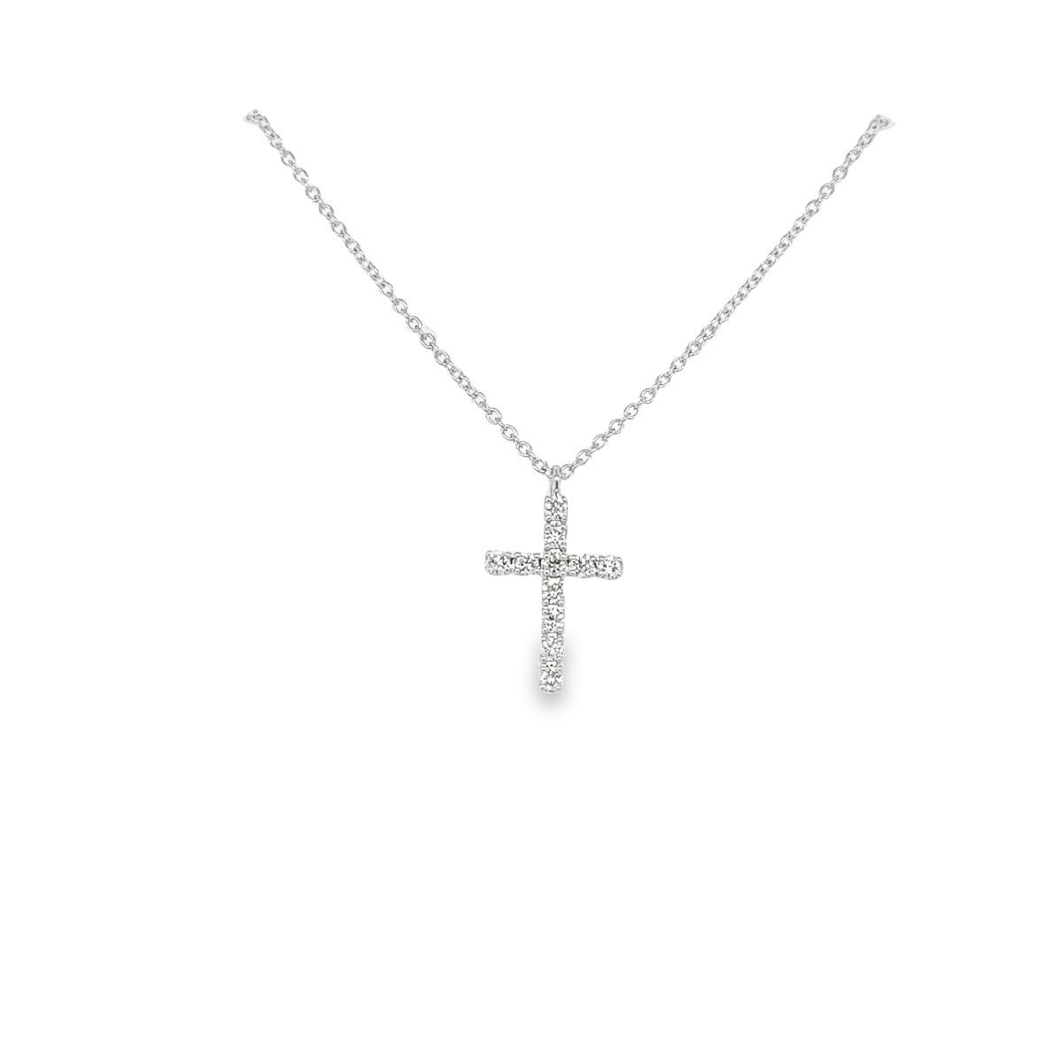 Round Cut Timeless Necklace Cross  For Sale