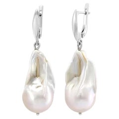 Timeless Pearls Yellow White 14k Gold Lever-Back Earrings for Her