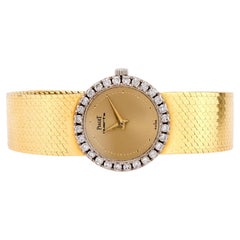 Timeless Piaget diamond 18k yellow gold watch