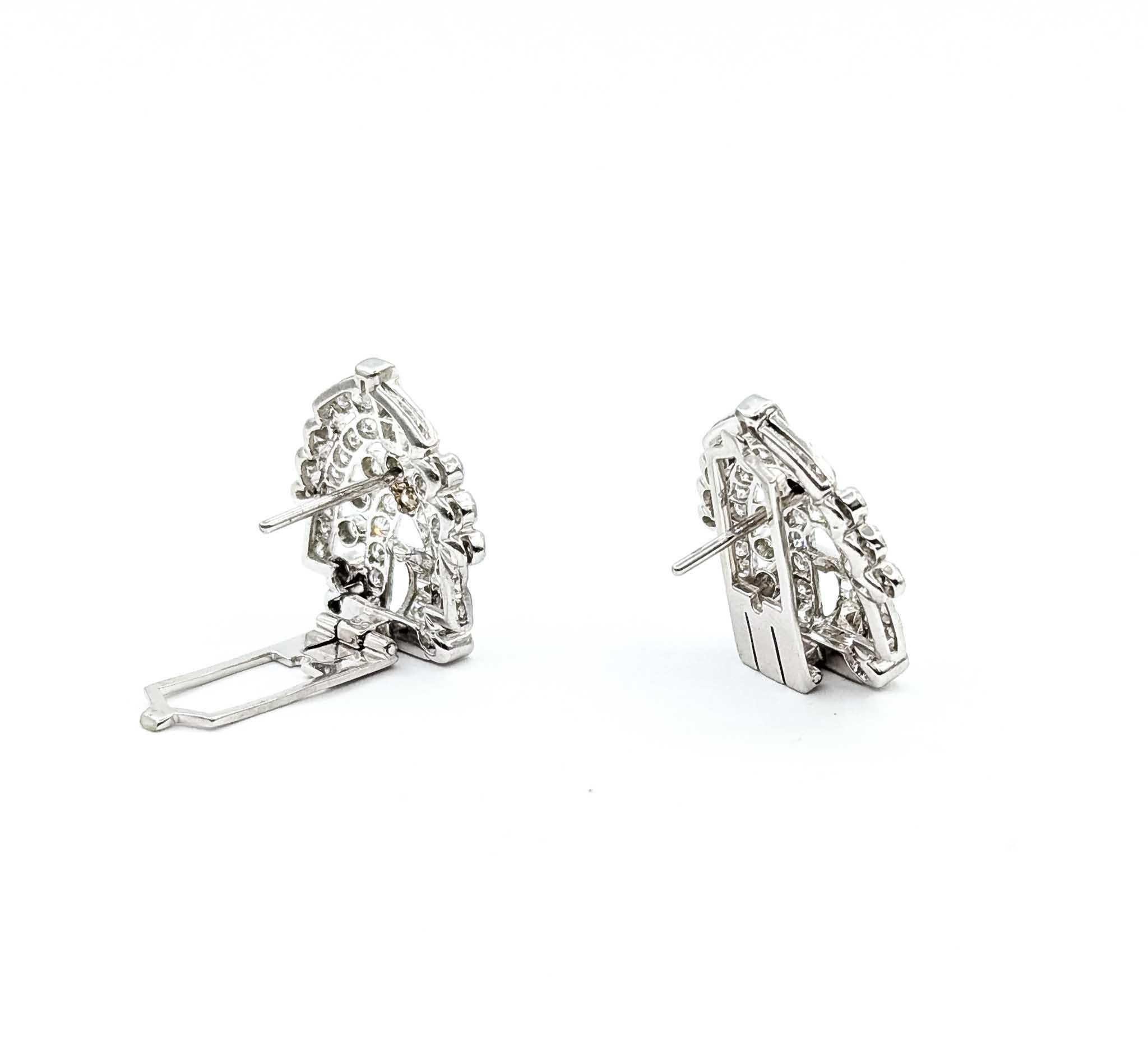 Round Cut Timeless Platinum Diamond Earrings For Sale