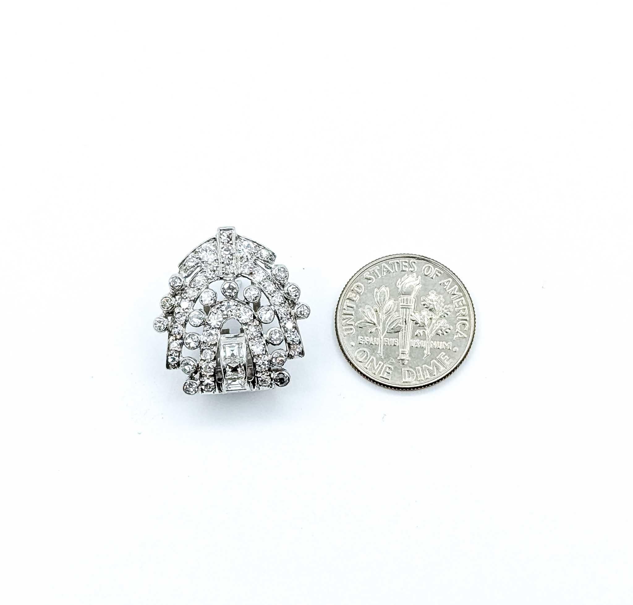 Women's Timeless Platinum Diamond Earrings For Sale