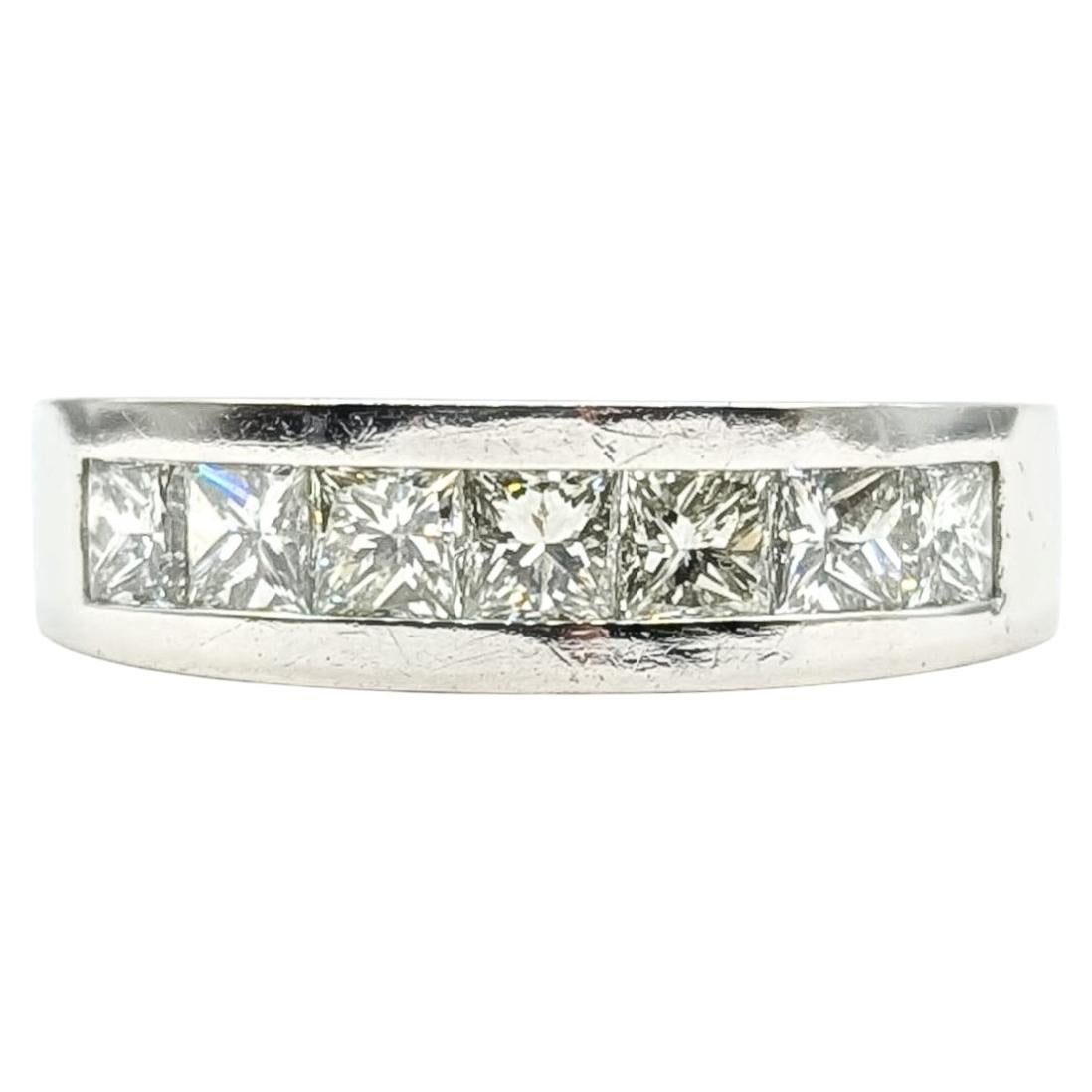 Timeless Princess Diamond Band in Platinum