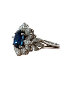 TIMELESS Sapphire & Diamond Ring in 18K White Gold