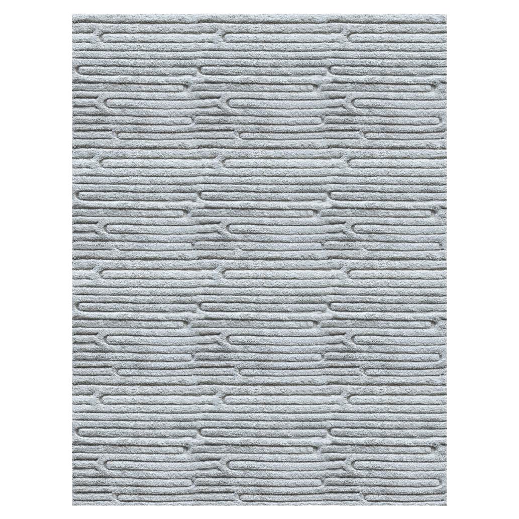 Tappeto con trama a labirinto personalizzabile in stile senza tempo in frassino X-Large