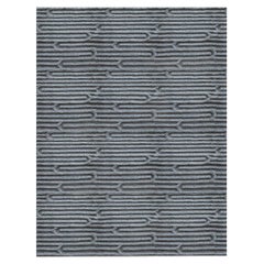 Timeless Style Customizable Labyrinth Weave Rug in Cinder Large