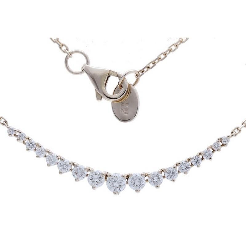 Modern Timeless Tennis 0.5 Carat Diamond Necklace in 14K Rose Gold For Sale