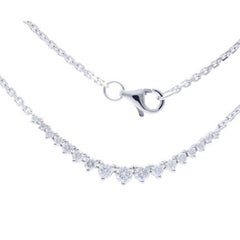 Timeless Tennis 0.5 Carat Diamond Necklace in 14K White Gold