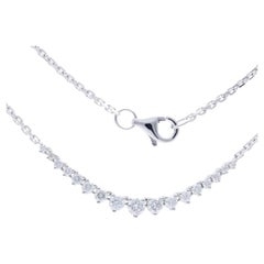 Collana Tennis senza tempo con diamanti da 0,5 carati in oro bianco 14K