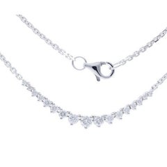 Timeless Tennis 0.5 Carat Diamond Necklace in 18K White Gold