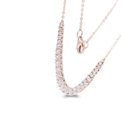 Timeless Tennis 1 Carat Diamond Necklace in 14K Rose Gold