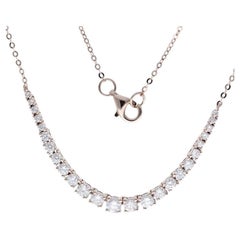 Timeless Tennis 1 Carat Diamond Necklace in 14K Rose Gold