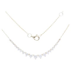 Timeless Tennis 1.1 Carat Diamond Necklace in 14K Yellow Gold