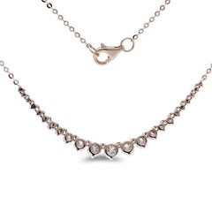 Collier de tennis Timeless en or rose 18 carats et diamants de 1,1 carat