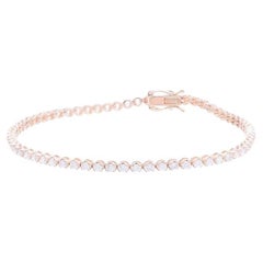 Timeless Tennis 2 Karat Diamanten in 14K Rose Gold