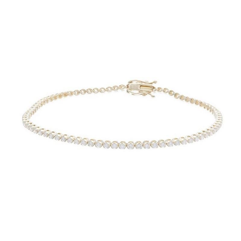 Diamond Total Carat Weight: This exquisite Timeless Tennis bracelet showcases a total carat weight of 1.2 carats, featuring 81 brilliant round diamonds that create a stunning and timeless piece of jewelry.

Round Diamonds: Eighty-one meticulously