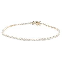 Timeless Tennis Bracelet 1.2 Carat Diamonds in 18K Yellow Gold