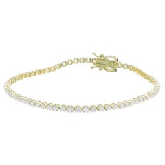 Timeless Tennis Bracelet 1.7 Carat Diamonds in 14K Yellow Gold