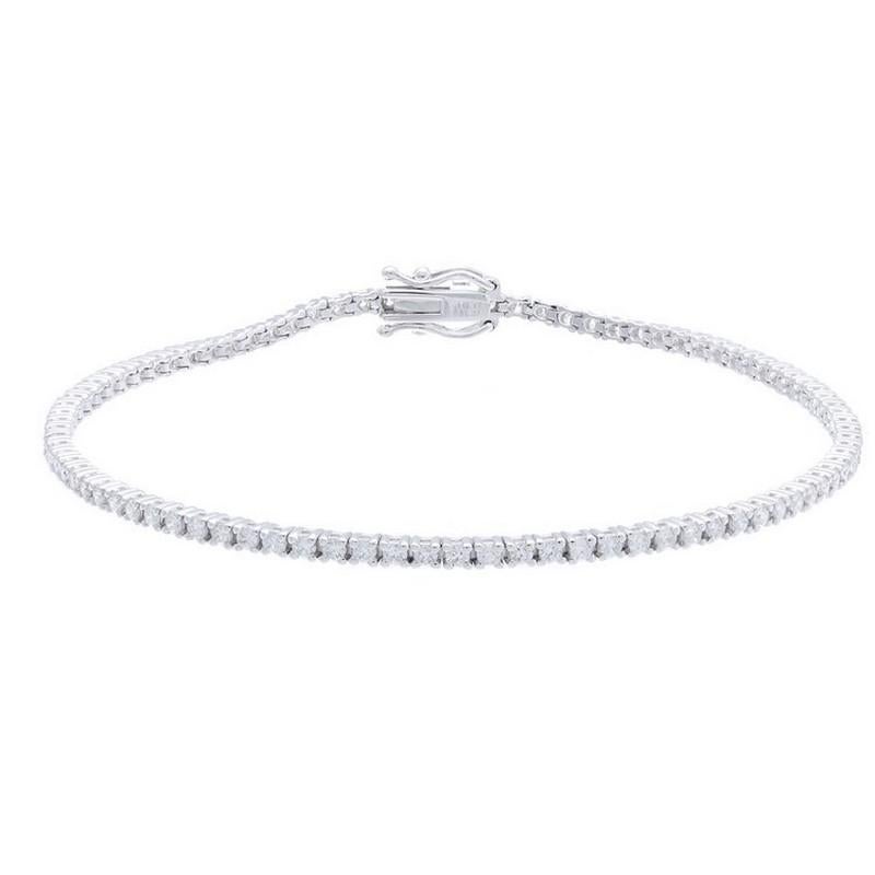 14k white gold tennis bracelet