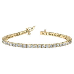 Bracciale Tennis senza tempo in oro giallo 14K e diamanti (2 ct)