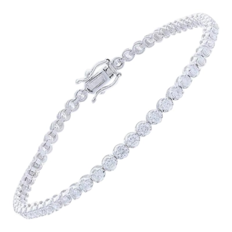 Timeless Tennisarmband aus 18K Weißgold und Diamanten (2,3ct)
