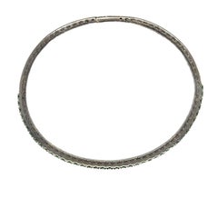Pulsera de tenis Timeless de oro blanco de 18 quilates con rodio negro y tsavorit verde