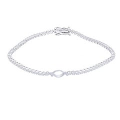 Timeless Tennis Semi Mount 1.1 Carat Diamond Bracelet en or blanc 18K