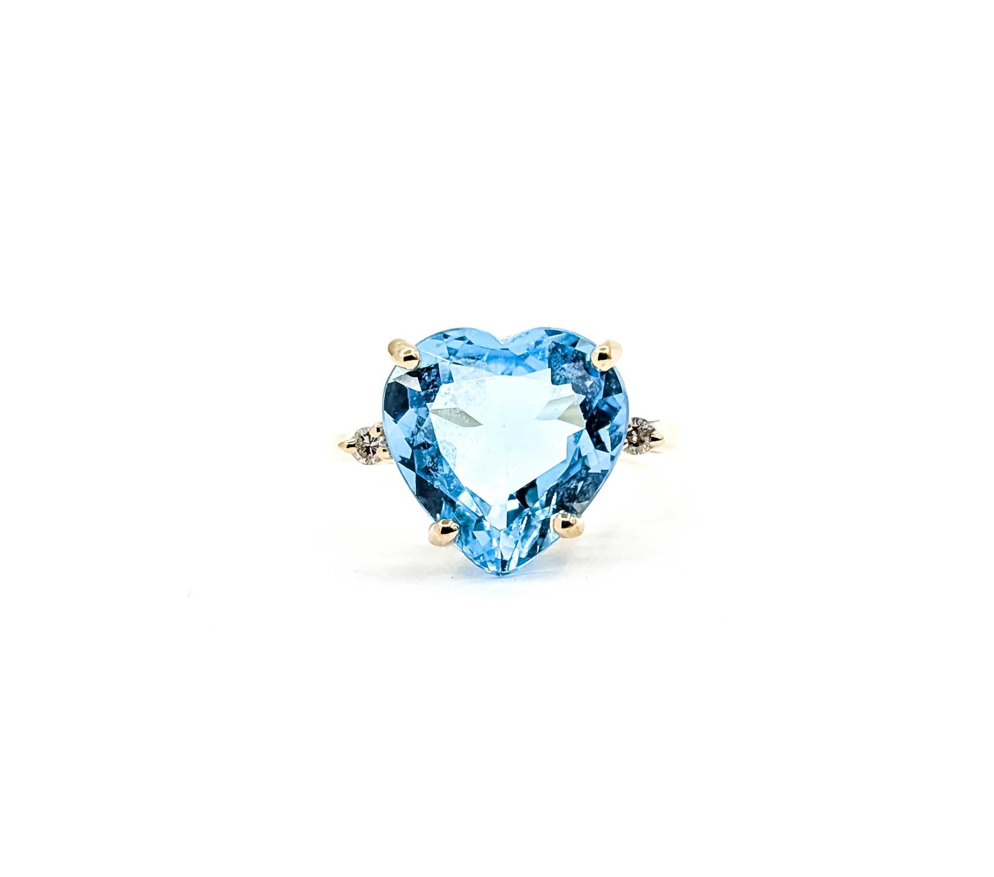Timeless Topaz and Diamond 14k Yellow Gold Ring For Sale 4