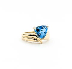 Timeless Topaz Elegance Ring in 10k Bypass Gold