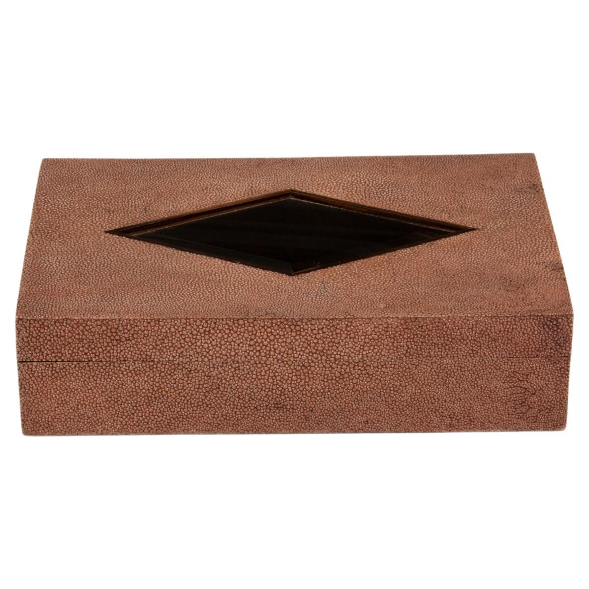 Timeless Treasure: Natural Shagreen & Glass Keepsake Box