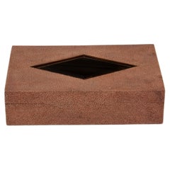 Timeless Treasure: Natural Shagreen & Glass Keepsake Box