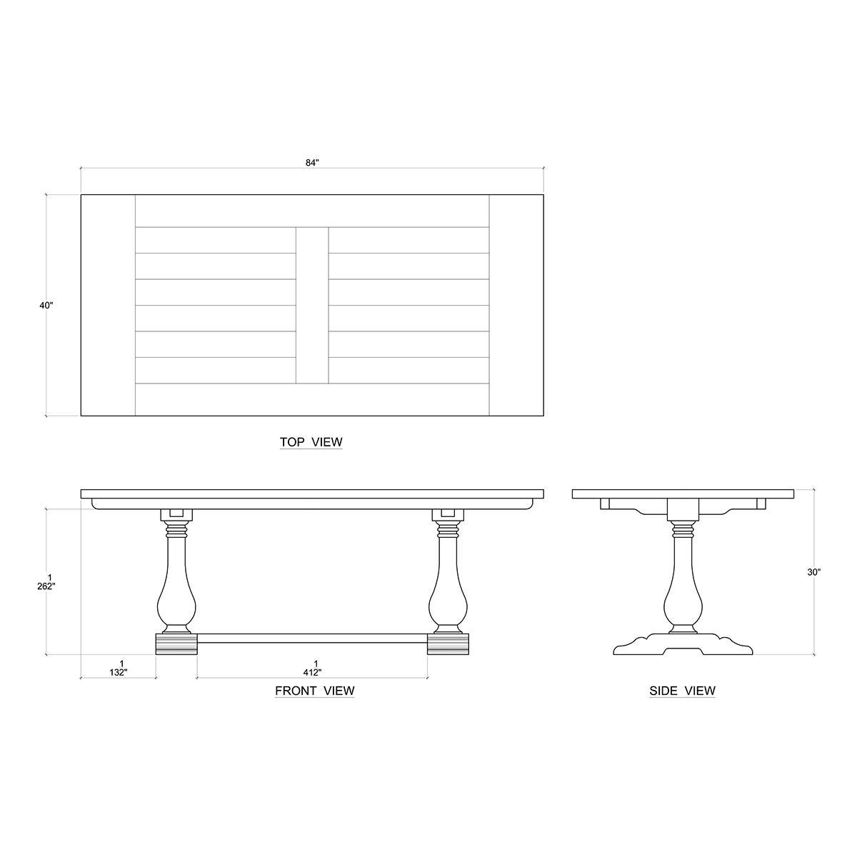 XXIe siècle et contemporain Table de salle à manger à tréteaux Timeless en vente