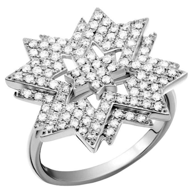 Timeless White Diamond White Gold Ring for Her For Sale