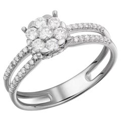 Timeless White Diamond White Gold Ring for Her
