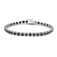 Timeless White Gold 18k Tennis Bracelet Diamond Black for Her