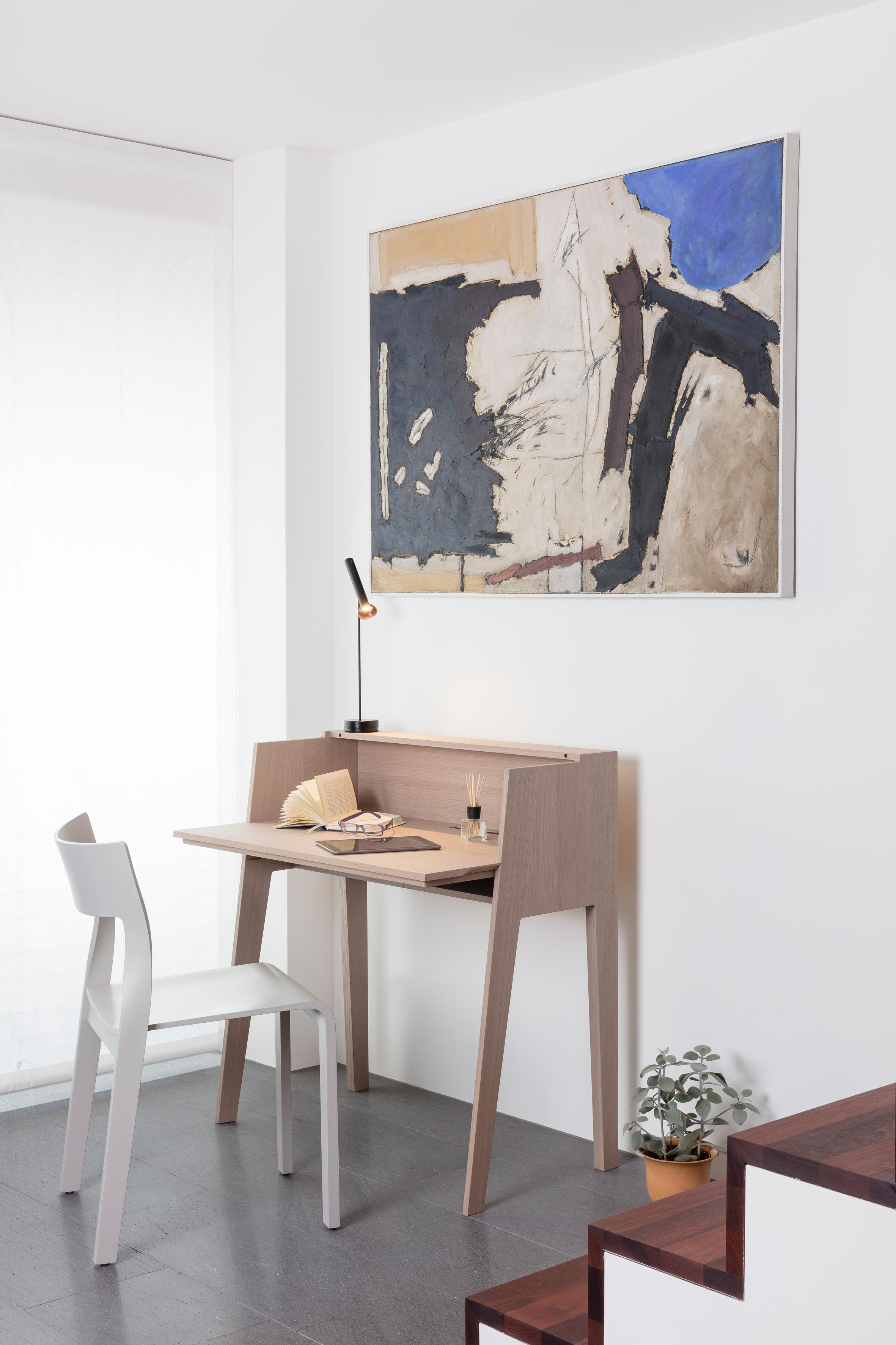 Contemporary Timeless Writing Desk 'At-At by Tomoko Azumi' with Storage, Swiss Made For Sale