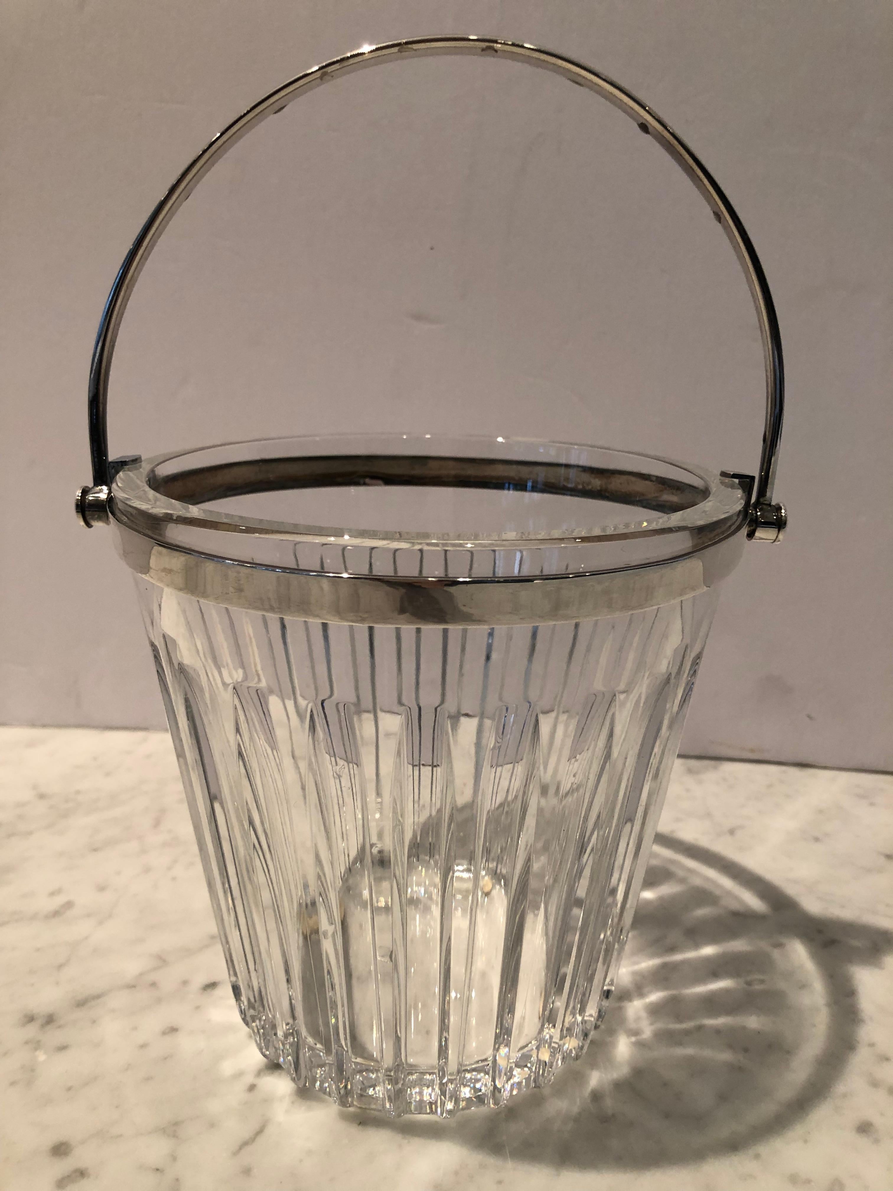 French Timelessly Elegant Baccarat Ice Bucket