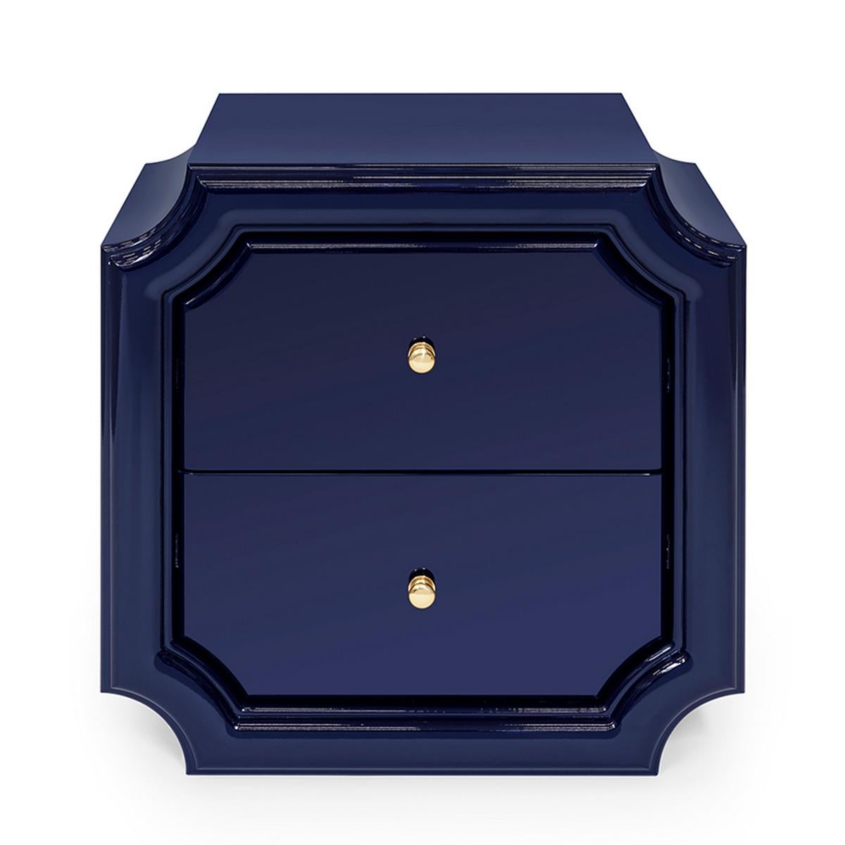 Lacquered Timeo Blue Side Table For Sale