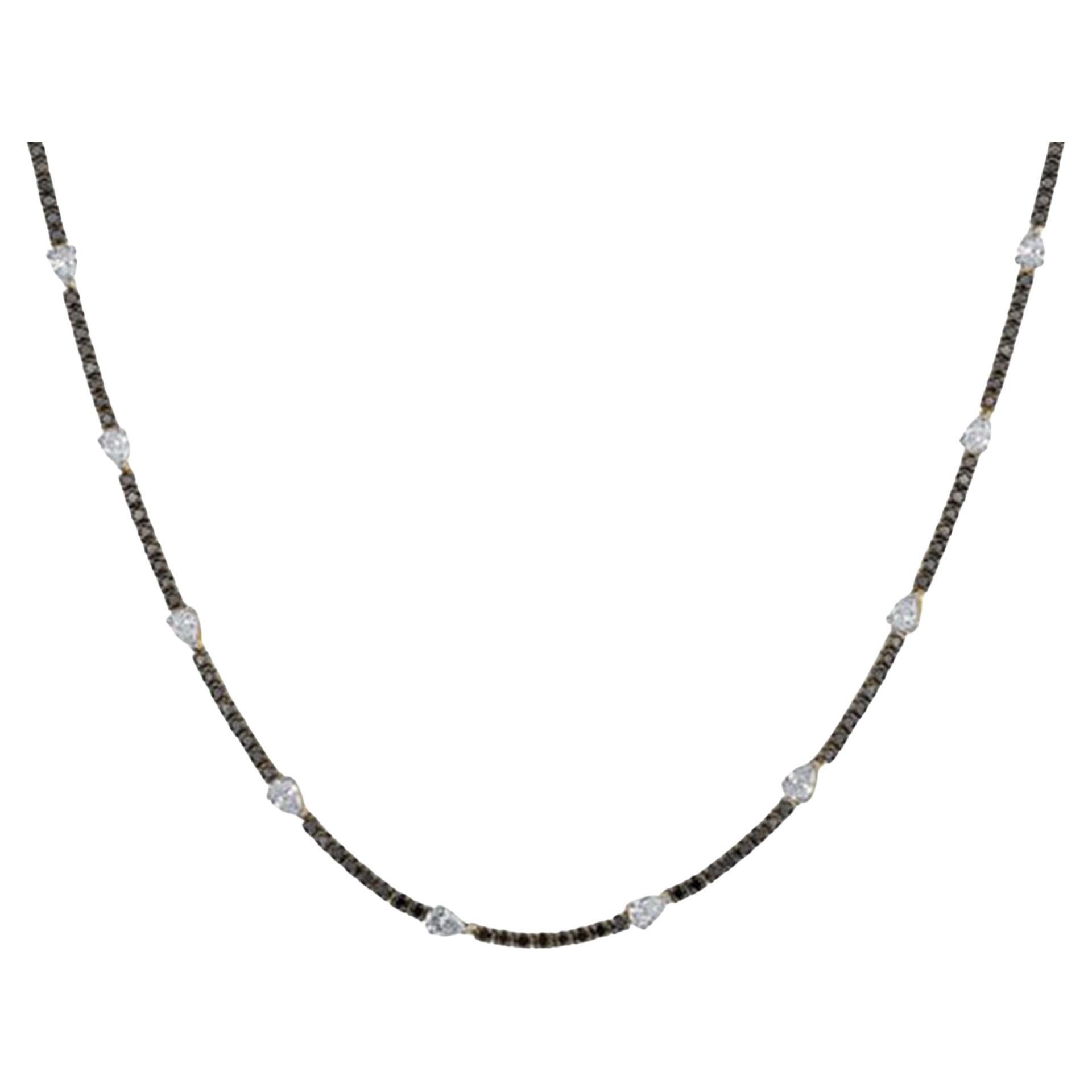 Timepiece Diamond 14K (or 18k upon request) Yellow Gold Station Necklace im Angebot