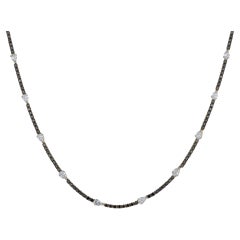 Timepiece Diamond 14K (or 18k upon request) Yellow Gold Station Necklace