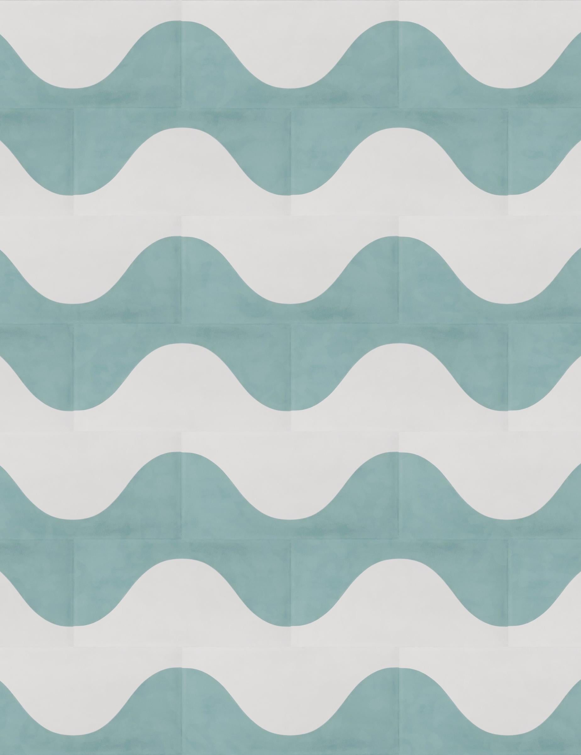 A wavy modular retro pattern that can be mixed and matched to create a dual-color or ombré pattern.

Price listed is for an in stock tile sample. For an order quote including freight, please message with the quantity needed before overage and the