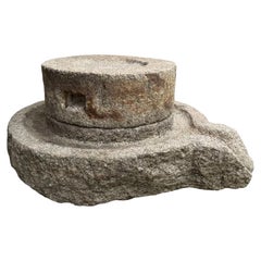 Timeworn Solid Stone Grain Grinder From Java. Sculptural Artifact c. 1800
