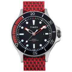 Timex Allied Coastline Red Fabric Strap Watch TW2T30300