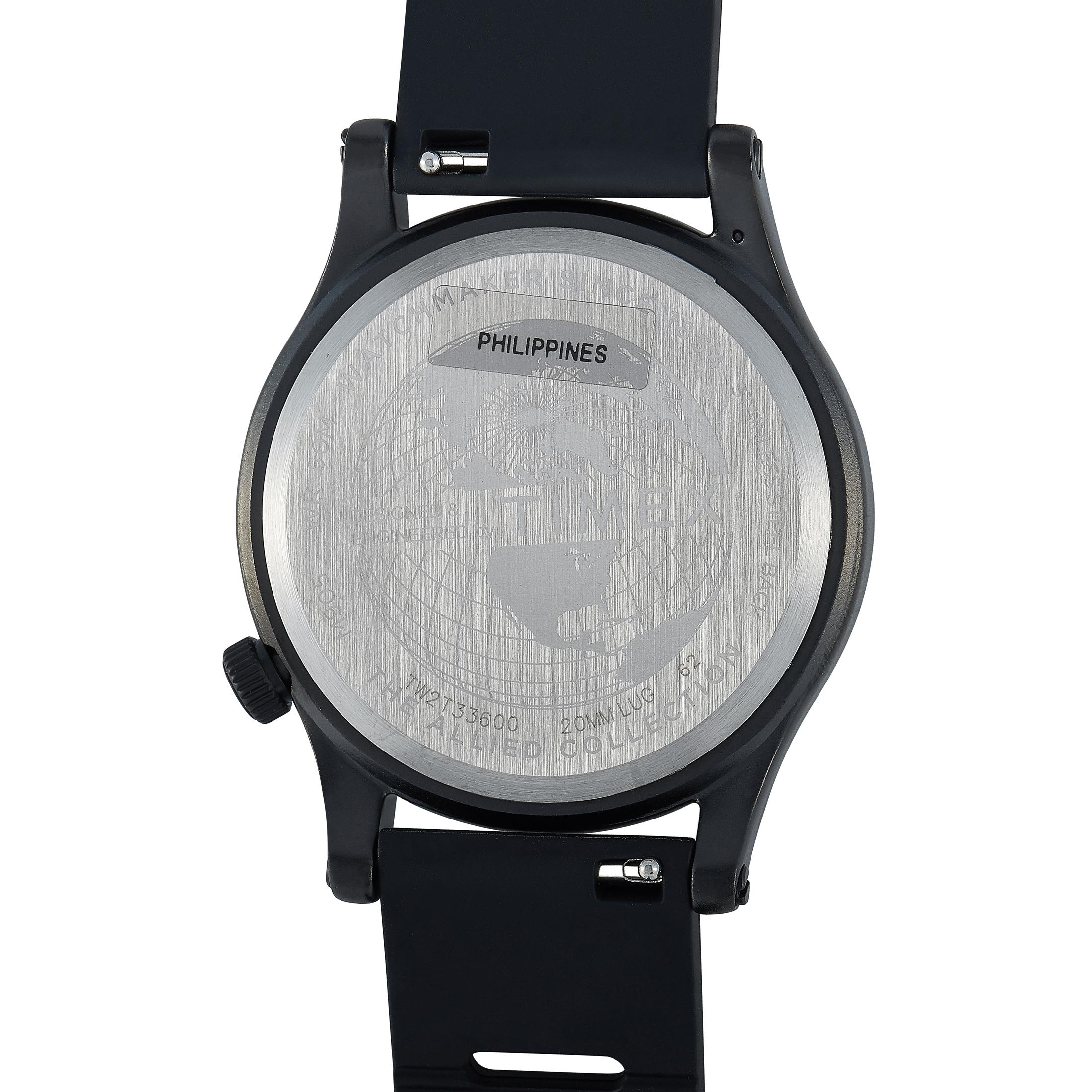 Timex Allied LT schwarz Silikonband Uhr TW2T33600 im Zustand „Neu“ in Southampton, PA
