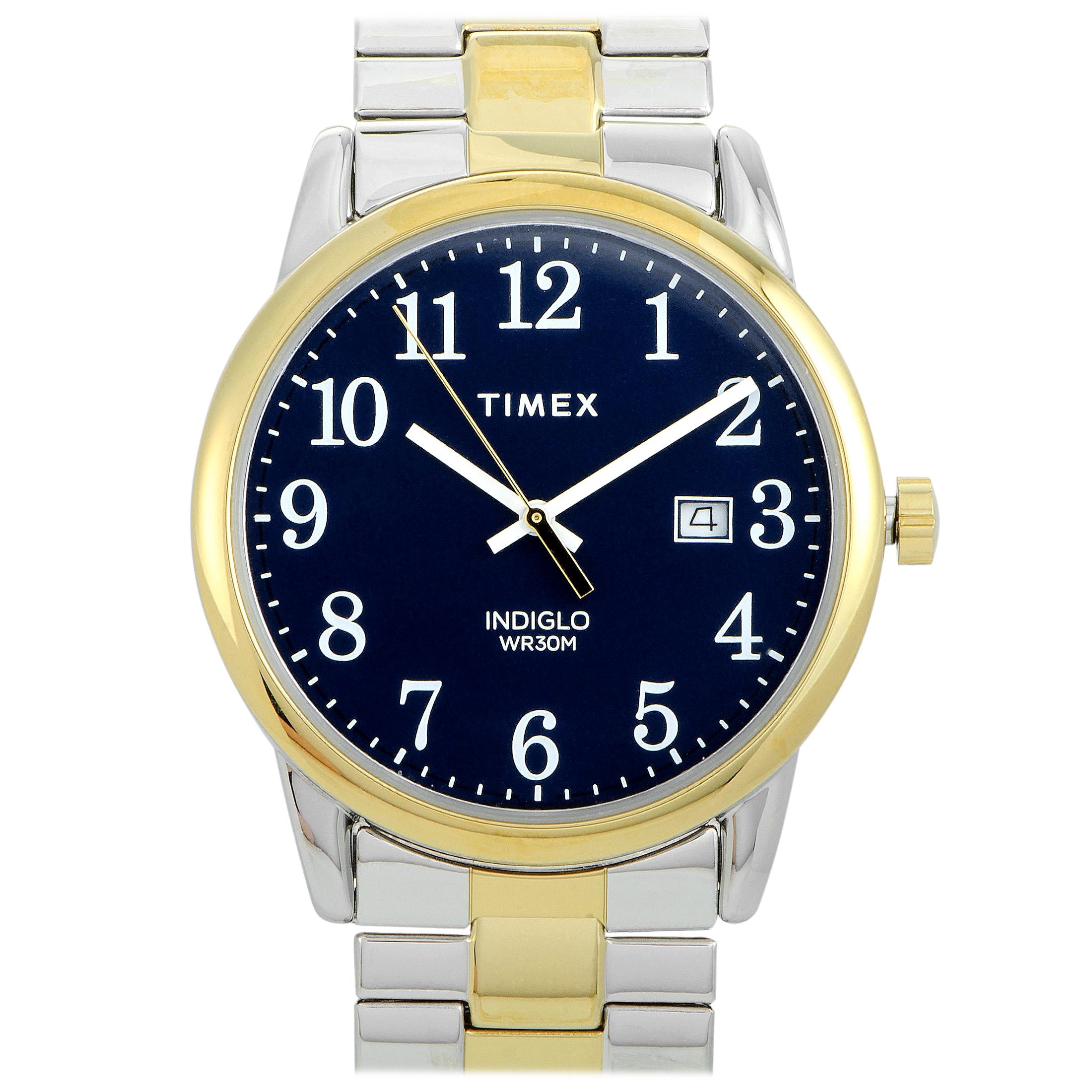 Timex Easy Reader Date Blue Dial Watch TW2R58500
