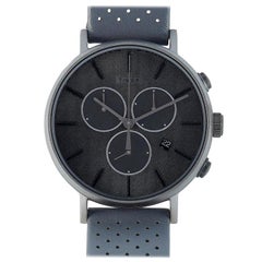 Timex Fairfield Supernova Chronograph Gray Leather Watch TW2R97800