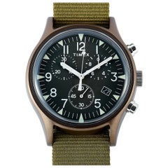 Timex MK1 Aluminum Chronograph Green Dial Watch TW2R67800