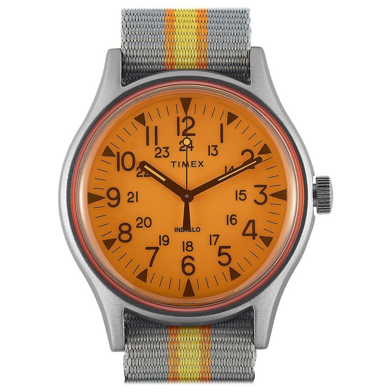 Timex MK1 Aluminum Orange Dial Watch TW2T25500 For Sale at 1stdibs